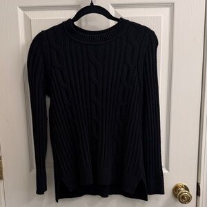 Banana Republic Black Cable Knit Sweater